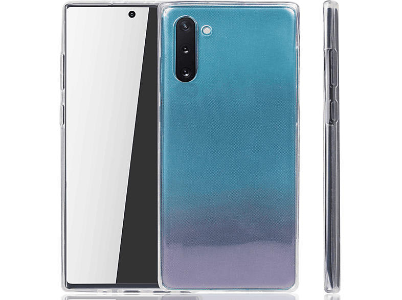 KÖNIG DESIGN Full-Cover Note 360 Cover, Galaxy Full Handyhülle Transparent Samsung, 10, Grad