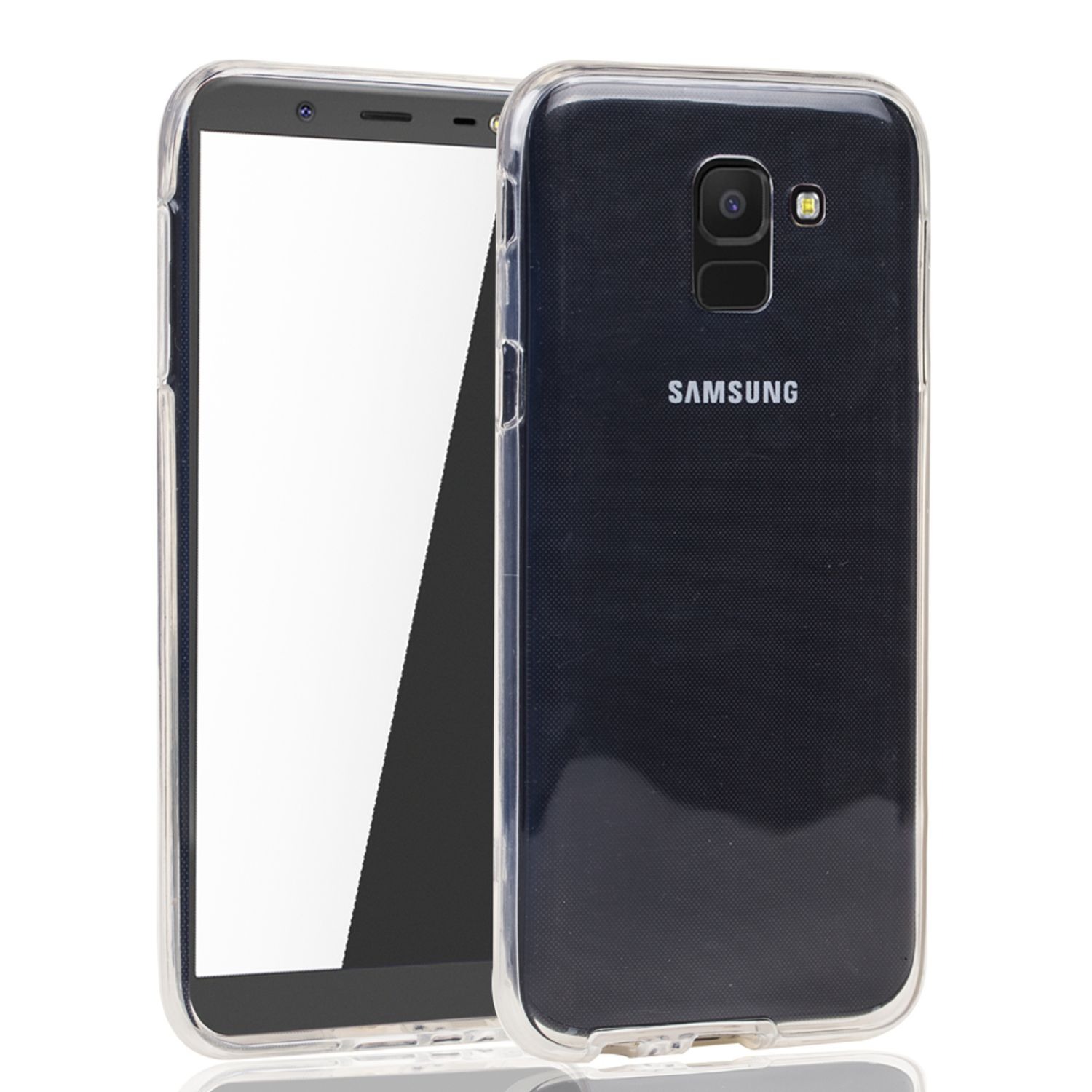KÖNIG DESIGN Handyhülle Transparent Full-Cover Grad, Samsung, 360 Galaxy Cover, Full J6