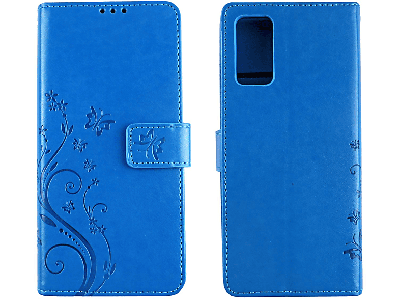 KÖNIG DESIGN Schutzhülle, Bookcover, Samsung, Galaxy 20, Blau Note