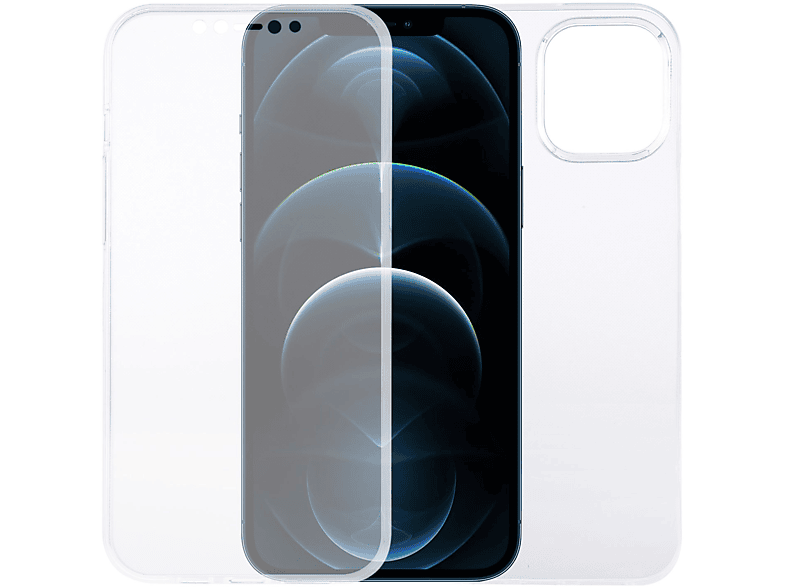 KÖNIG DESIGN Handyhülle Full-Cover 360 Grad, Full Cover, Apple, iPhone 12 Pro Max, Transparent