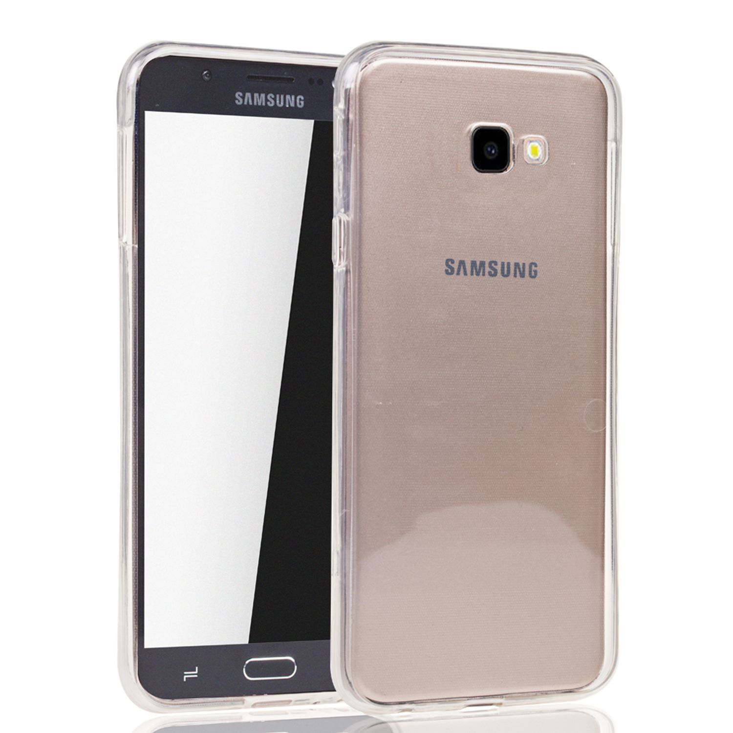 KÖNIG DESIGN J4 Galaxy Full-Cover Grad, Handyhülle 360 Transparent Full Cover, Plus, Samsung