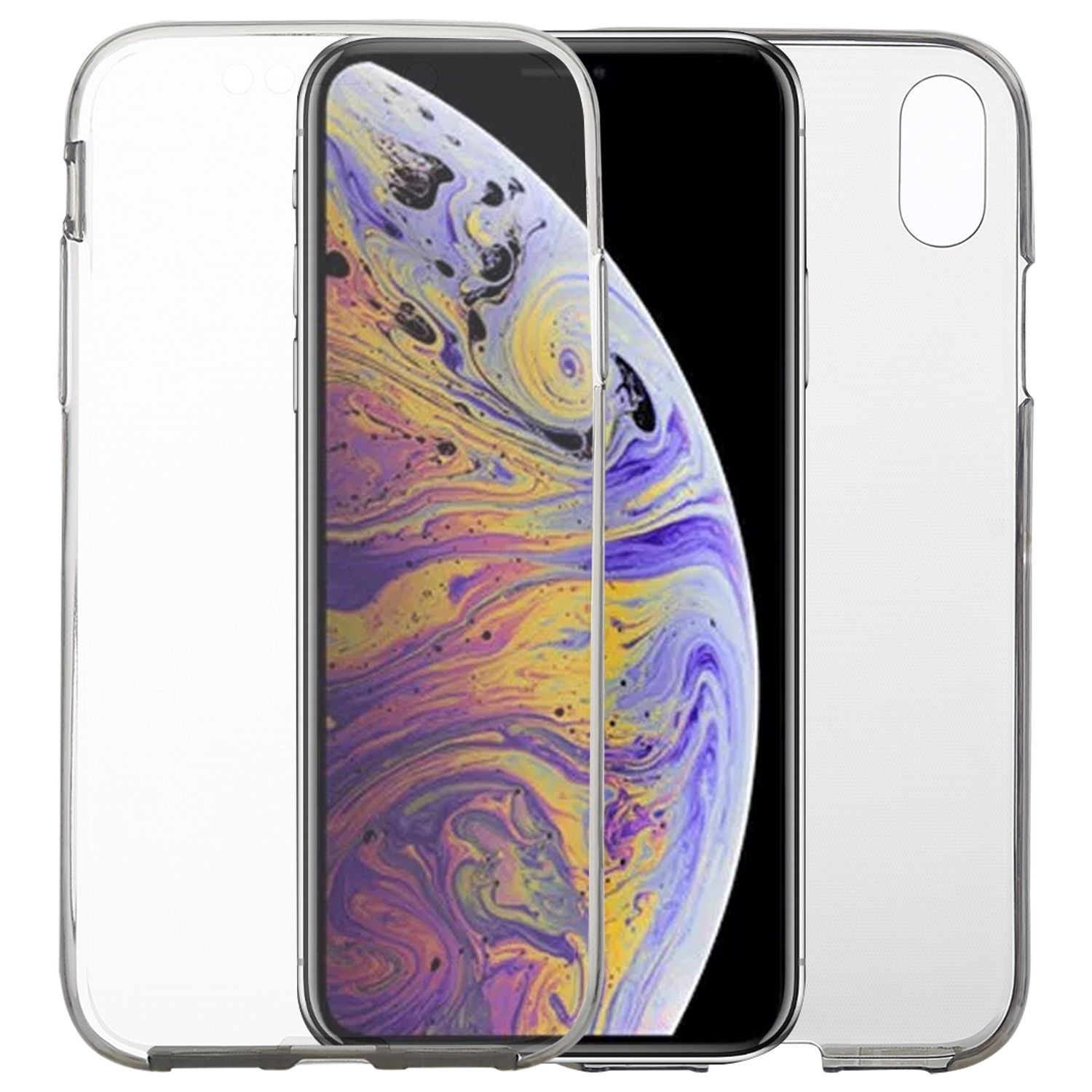 KÖNIG Apple, XS Full-Cover Full iPhone Cover, DESIGN Grad, Transparent Max, Handyhülle 360