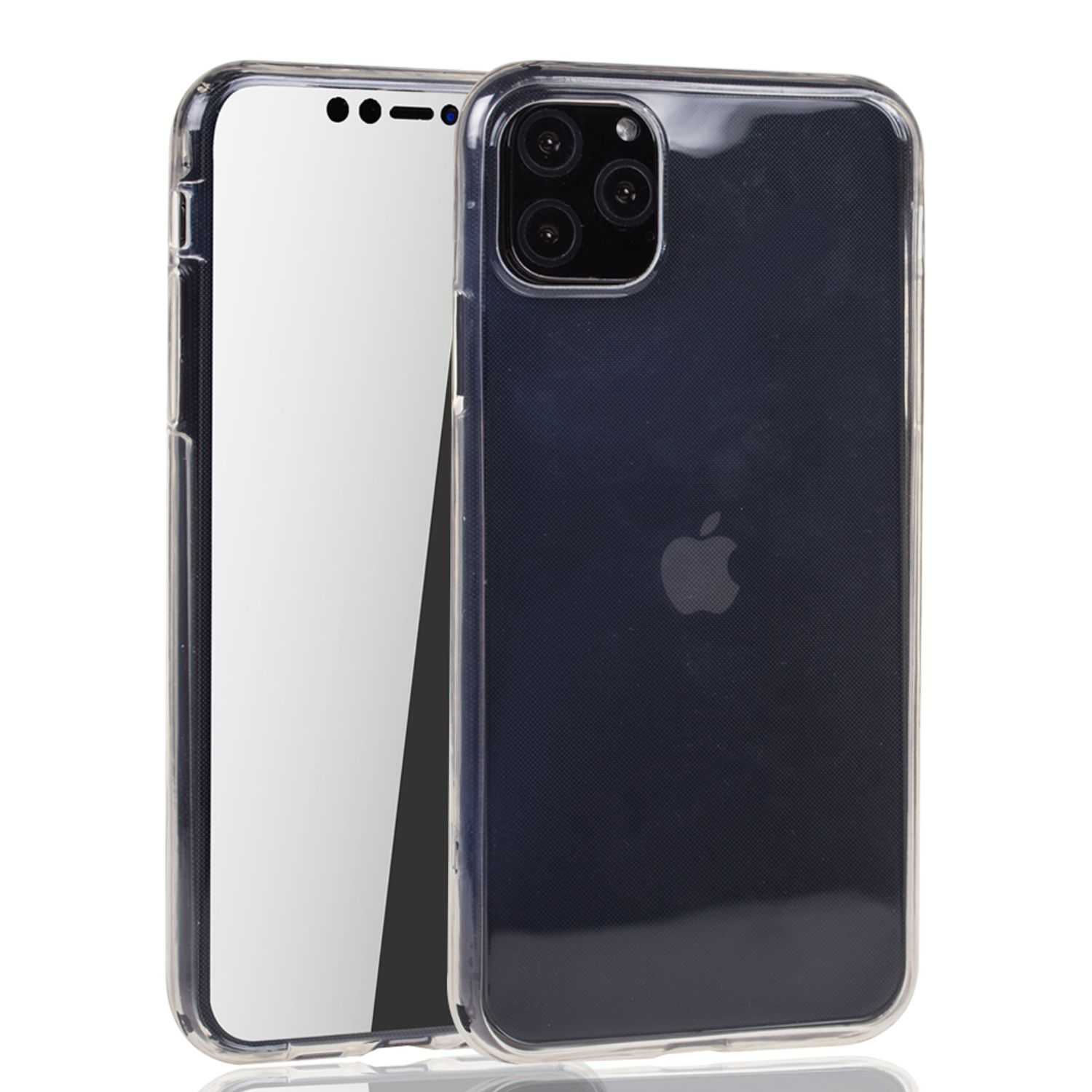 KÖNIG DESIGN Handyhülle Full-Cover 360 Transparent iPhone Full 11 Pro Apple, Max, Cover, Grad