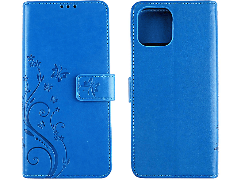 12 Apple, Bookcover, Schutzhülle, KÖNIG iPhone Mini, Blau DESIGN