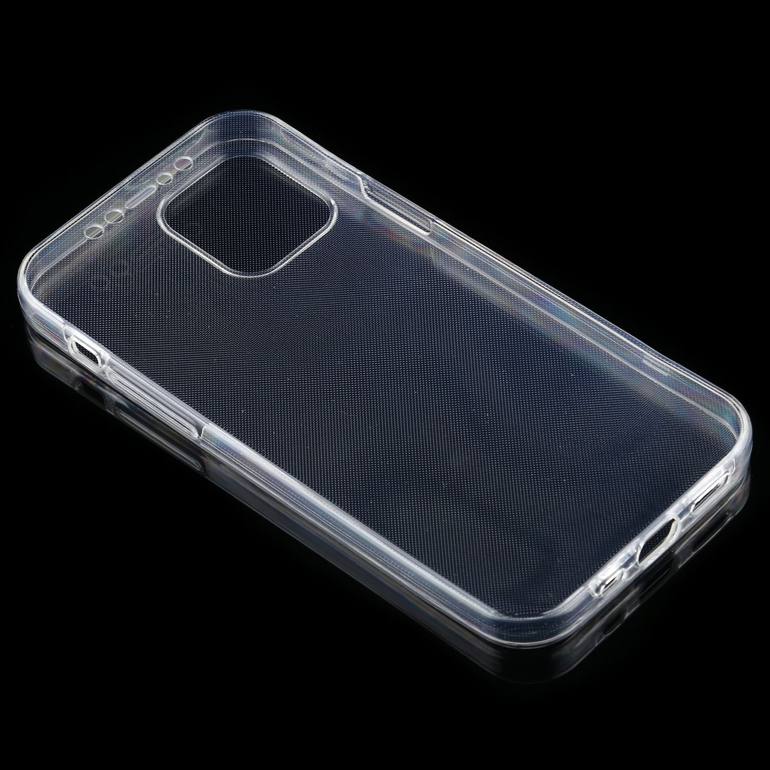 KÖNIG DESIGN Handyhülle 12 12 Pro, 360 Full-Cover Transparent / iPhone Apple, Cover, Grad, Full