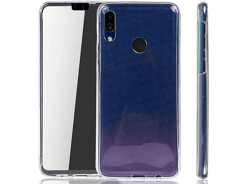 KÖNIG DESIGN Handyhülle Full-Cover 360 Grad, Full Cover, Huawei, Y9 (2019), Transparent