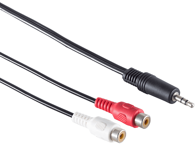 Cinch-buchsen, 2 Kabel, Klinkenstecker 3,5mm Cinch m Klinke Stereo/ 1,50 1,5m, KABELBUDE