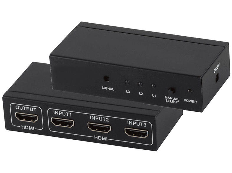 S/CONN MAXIMUM CONNECTIVITY HDMI Switch, 3x IN 1x OUT, 4K2K, 3D, VER1.4 Umschalter & Verteiler