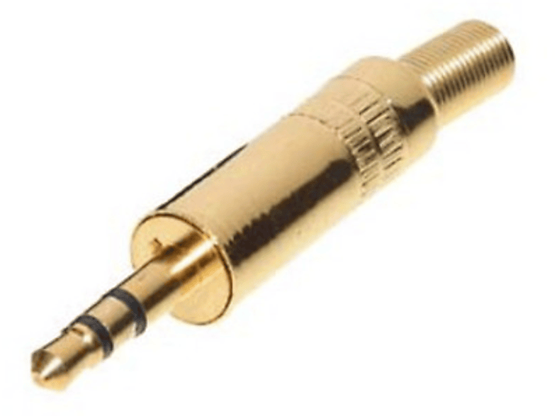 Klinkenstecker vergoldet Stereo Klinke 3,5mm, KABELBUDE Metall