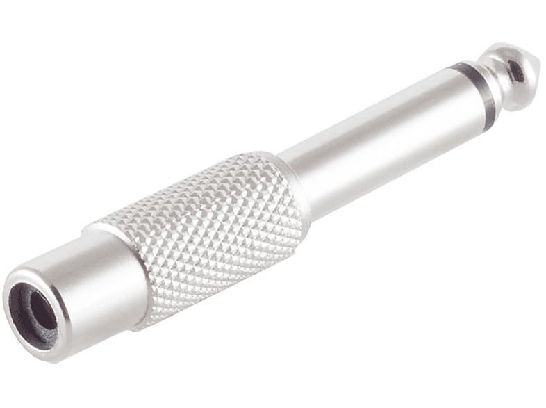 KABELBUDE Klinkenstecker Mono Metall Klinke 6,3mm/Cinchbuchse