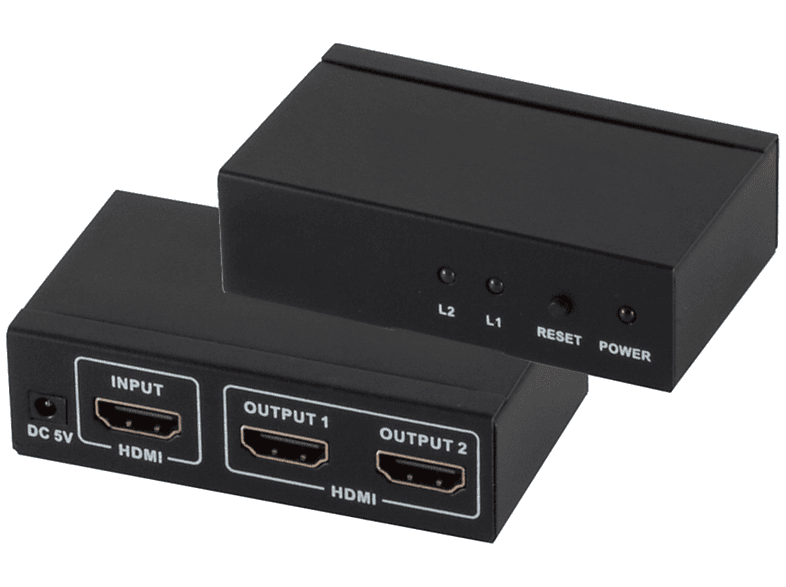 Verteiler IN 3D x HDMI-Verteiler, 2 Umschalter OUT 4K2K MAXIMUM CONNECTIVITY & 1 x Netzteil, S/CONN