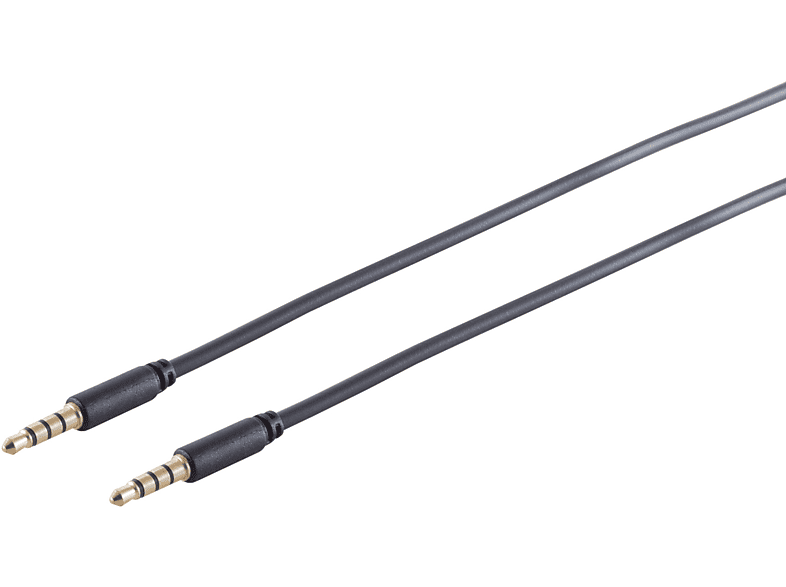 KABELBUDE 3,5mm Mini-St. Mini-St. sw pin 4 3,5mm - Rund Kabel Klinke 1,5m