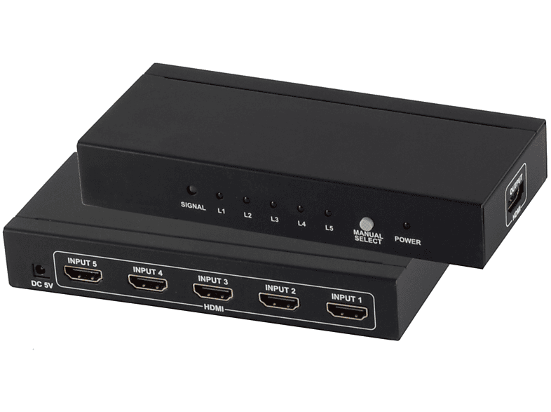 Umschalter CONNECTIVITY & S/CONN VER1.4 OUT, MAXIMUM Verteiler HDMI Switch, 1x 4K2K, IN 3D, 5x