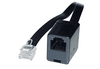 KABELBUDE ISDN Westernverlängerung RJ12 Stecker/ Buchse 3m ISDN-Anschlusskabel schwarz