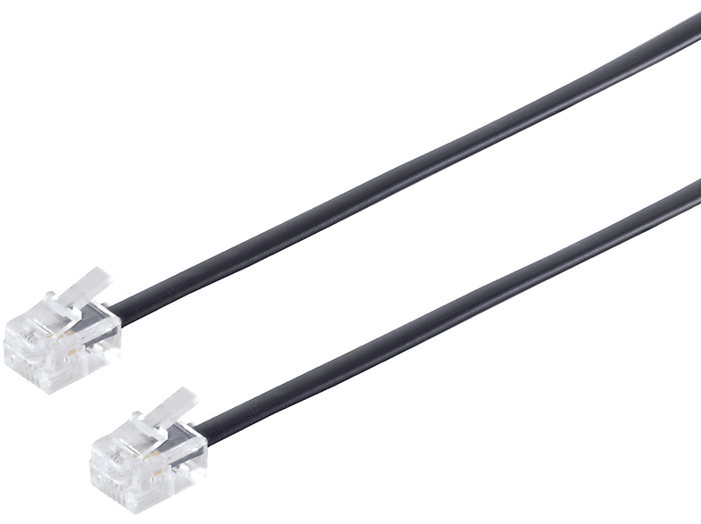 S/CONN MAXIMUM CONNECTIVITY Western-Stecker Schwarz Western-Stecker 6/4 / ISDN 6/4 15m Kabel