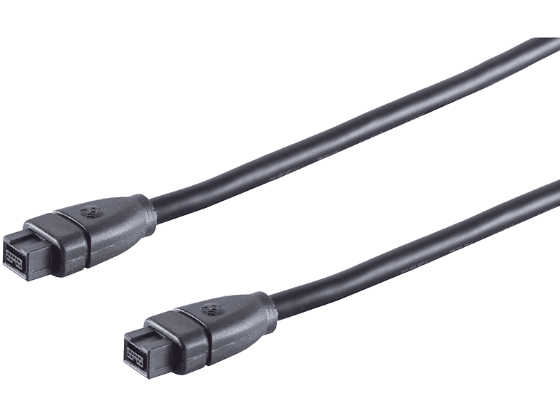 KABELBUDE FireWire-Kabel IEEE 1394B 9pol St/9pol St 1,8m FireWire Kabel, Schwarz