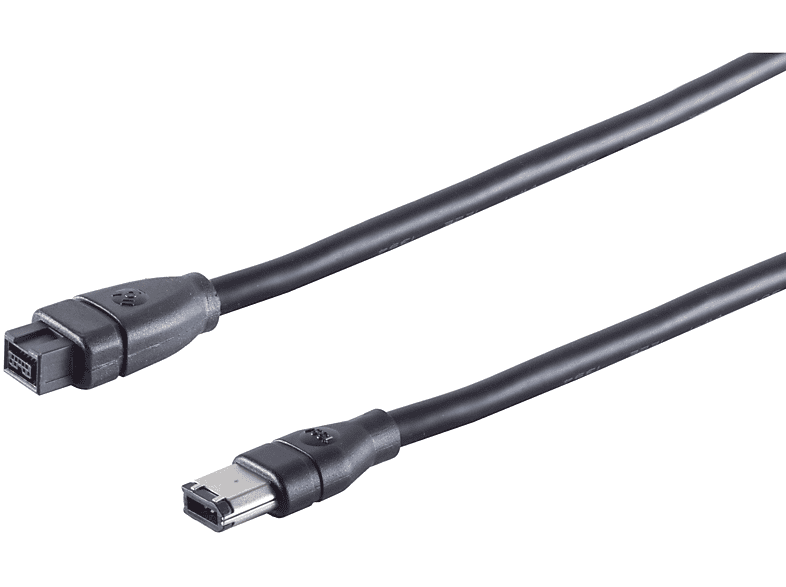 S/CONN MAXIMUM CONNECTIVITY FireWire-Kabel IEEE 1394B 9pol St/1394A 6pol St 3m FireWire Kabel, schwarz