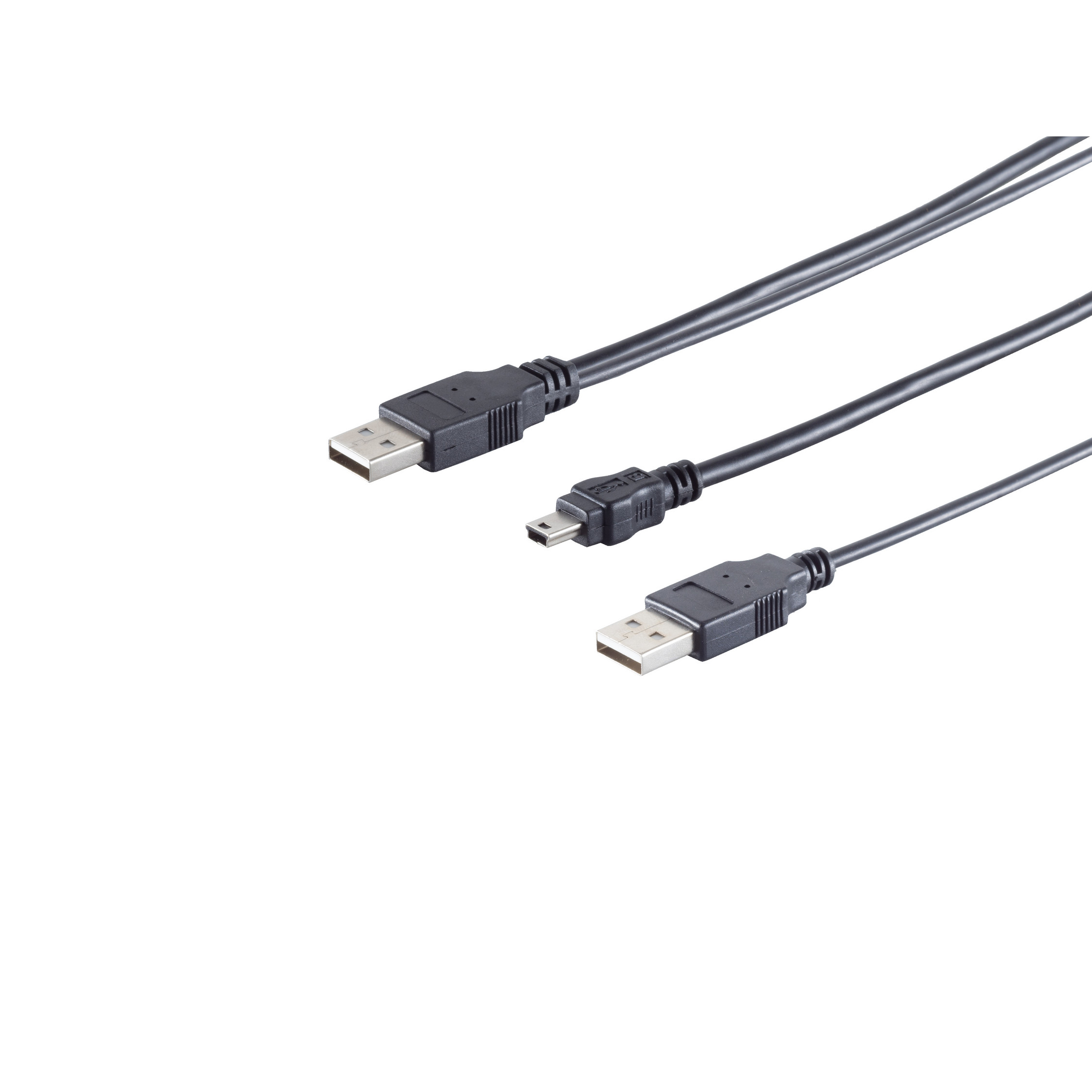 S/CONN MAXIMUM CONNECTIVITY USB-Y-Stromkabel Kabel USB pin 5 A-St./USB-B-Mini 2xUSB 1m