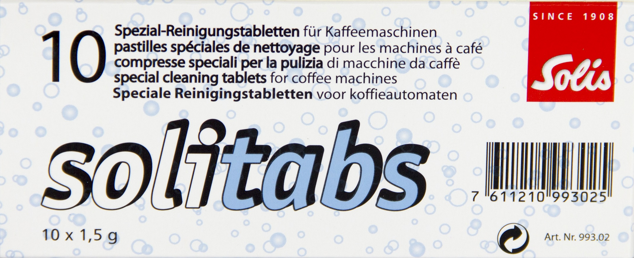 | für Kaffeevollautomaten OF Kaffeemaschinen Stück Reinigungstabletten | SWITZERLAND SOLIS Reinigungstabletten Solitabs 10
