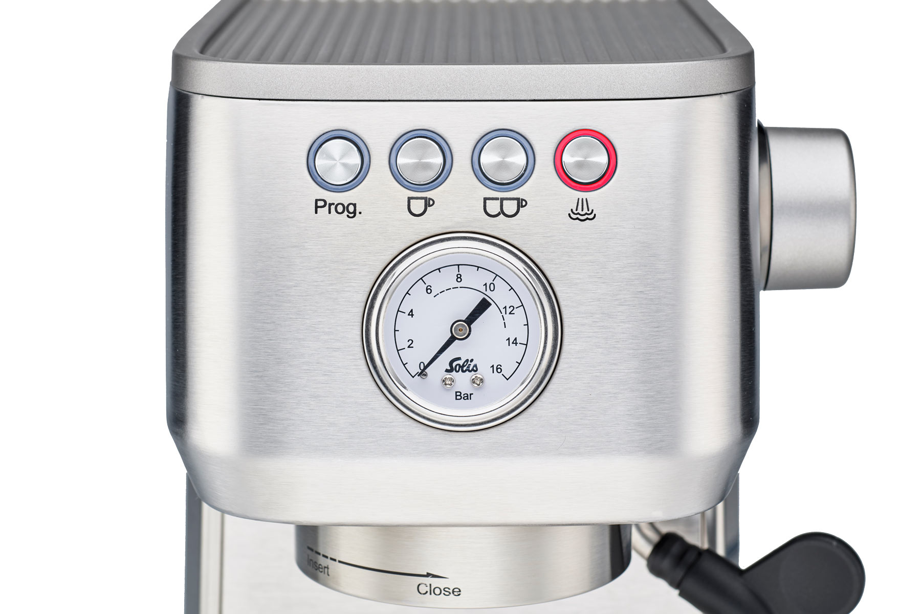 Espressomaschine | SWITZERLAND Milchaufschäumer OF Plus Barista Perfetta Silber | SOLIS 1170 Siebträgermaschine V2