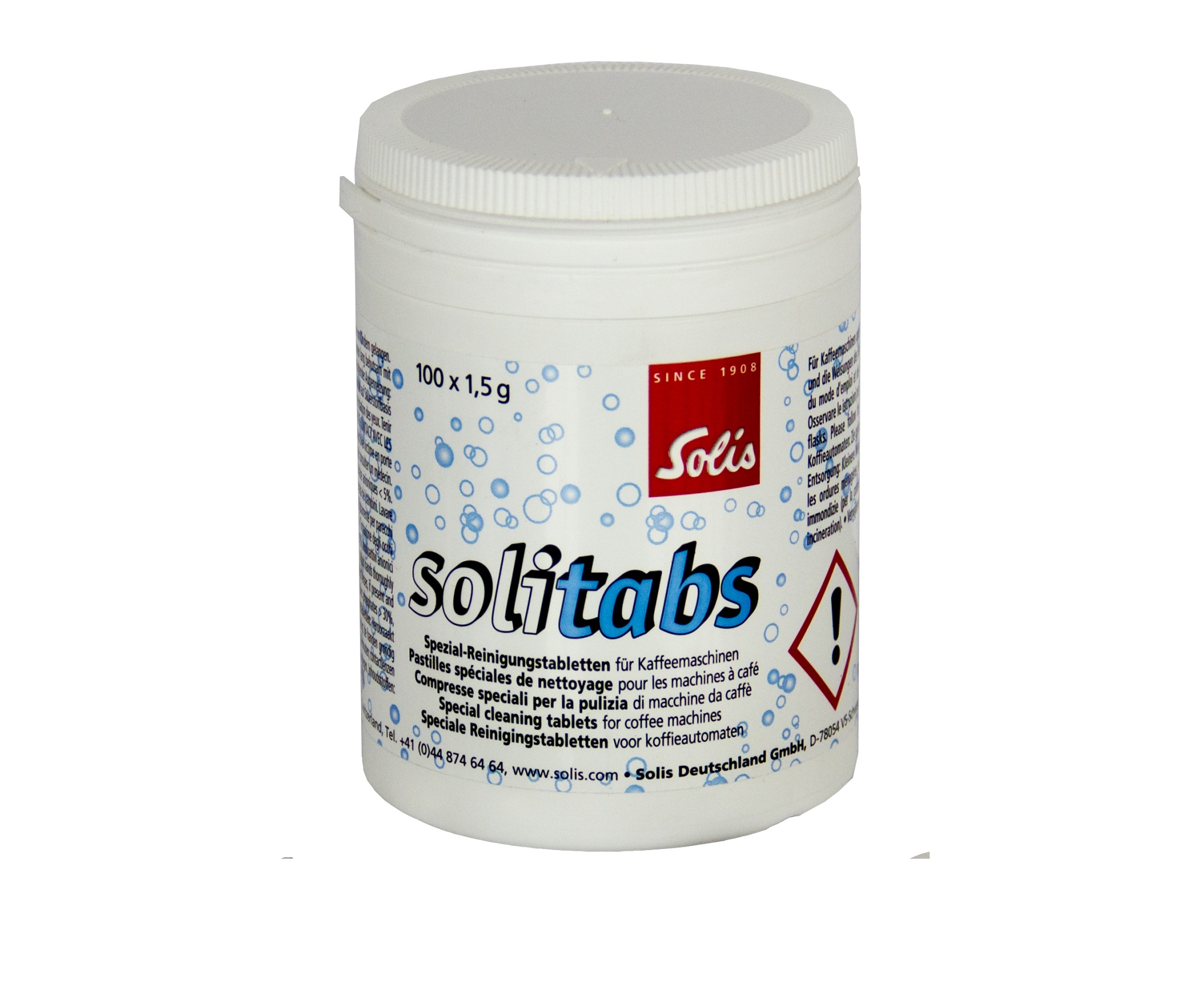 SOLIS für Kaffeevollautomaten Reinigungstabletten OF Solitabs 100 Reinigungstabletten | SWITZERLAND | Kaffeemaschinen Stück