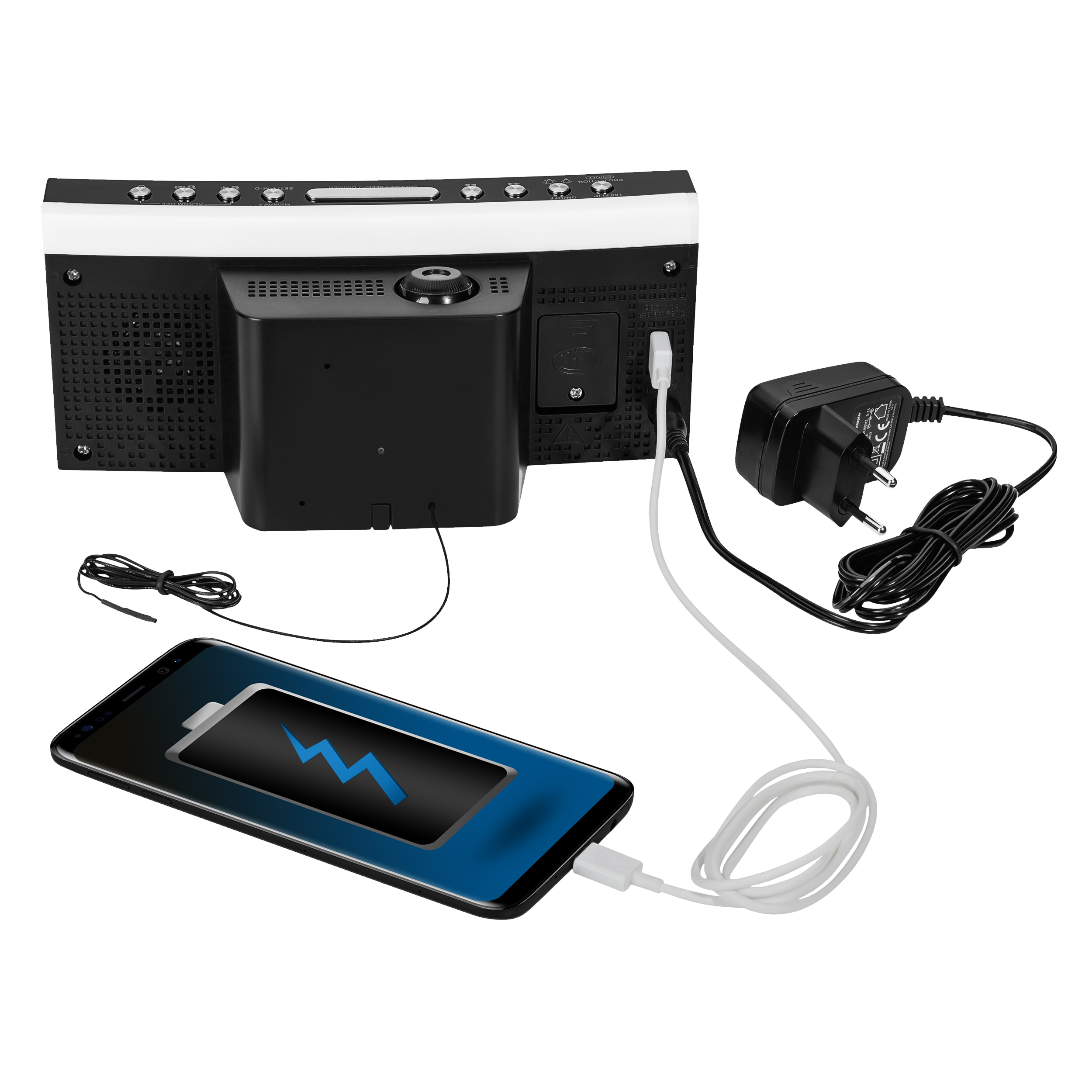 PEDEA PEDEA FM Radiowecker Projektionswecker Radiowecker, FM