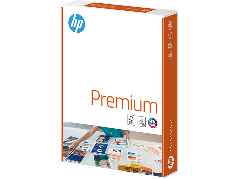HP Kopierpapier Premium 80g weiß 250 Blatt/Pack. Kopierpapier A4 1 Packung