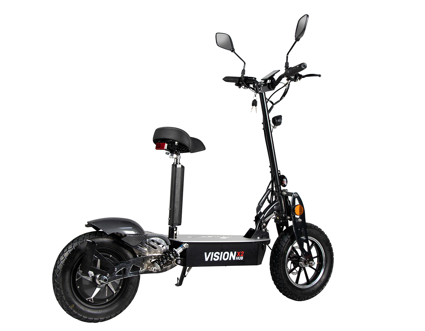 Vision X2 EFLUX Schwarz) Unisex-Rad, E-Scooter 10 Zoll, (Laufradgröße: