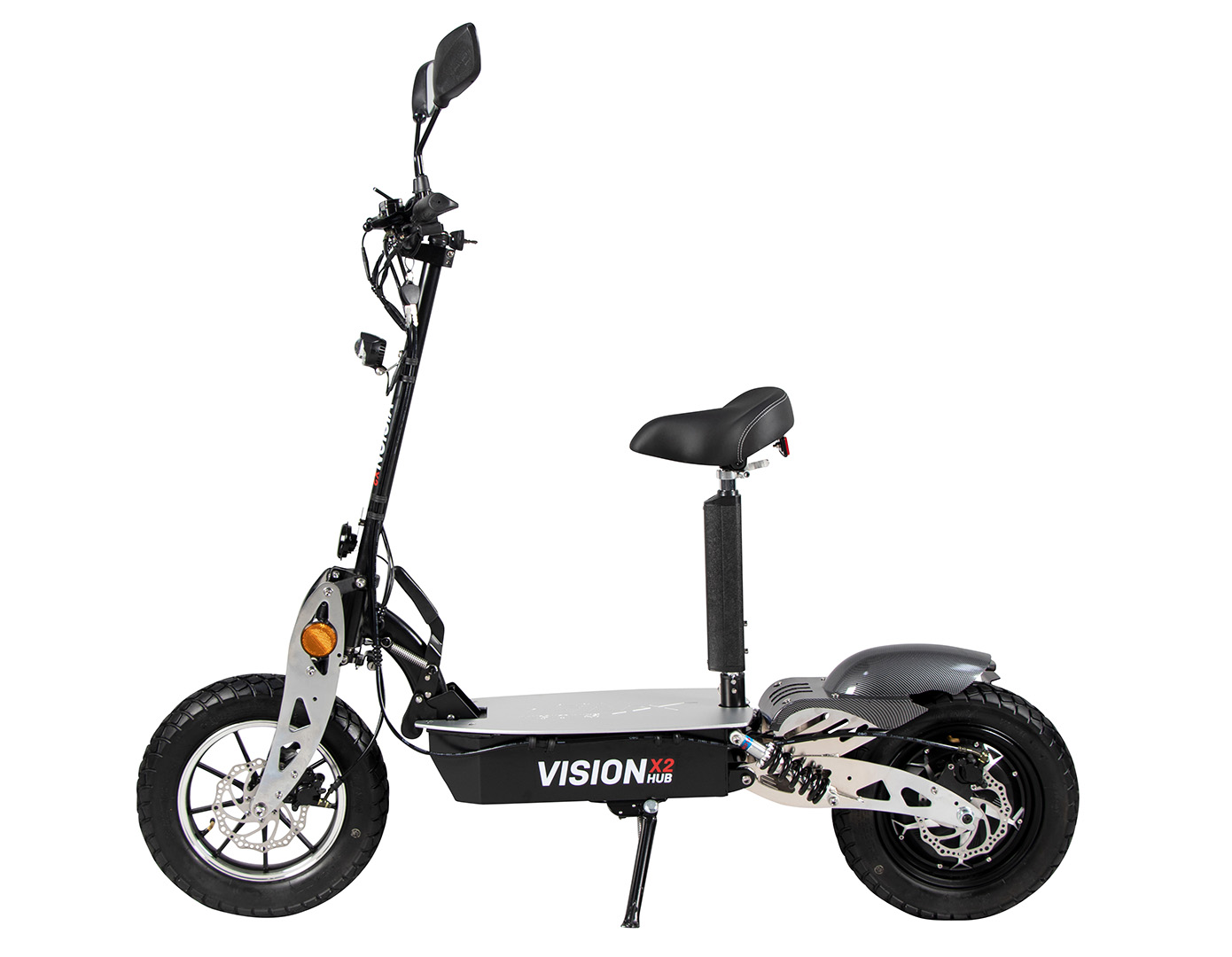 Vision X2 EFLUX Schwarz) Unisex-Rad, E-Scooter 10 Zoll, (Laufradgröße: