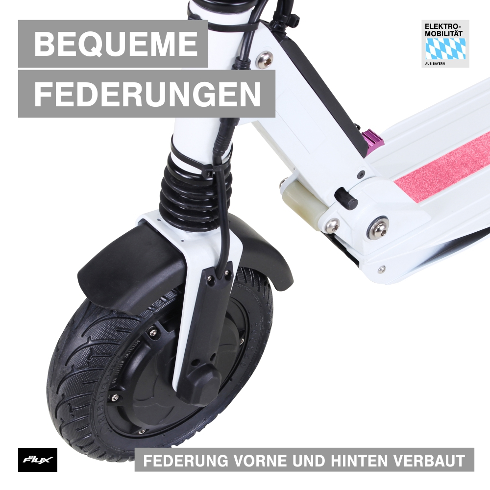 Weiß/Pink) EFLUX One E-Scooter Lite (8 Zoll,