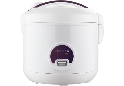 REISHUNGER Elektrischer Reiskocher mit Keramikinnentopf Reiskocher und  Dampfgarer (500 Watt, Weiß/Lila) | MediaMarkt