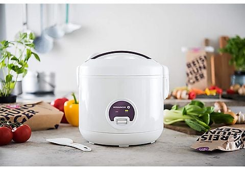 REISHUNGER Elektrischer Reiskocher mit Keramikinnentopf Reiskocher und  Dampfgarer (500 Watt, Weiß/Lila) | MediaMarkt