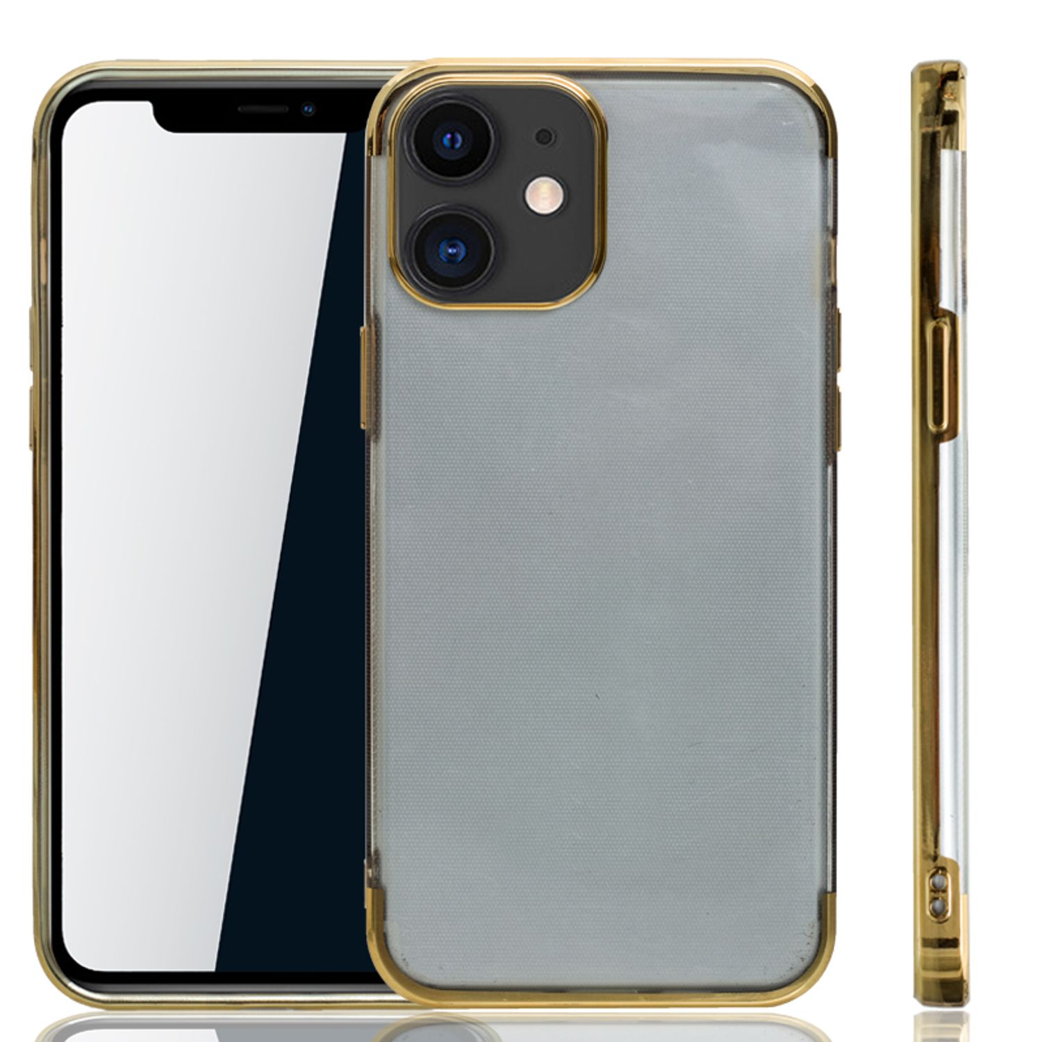 12 DESIGN Mini, Backcover, KÖNIG Apple, Schutzhülle, Gold iPhone