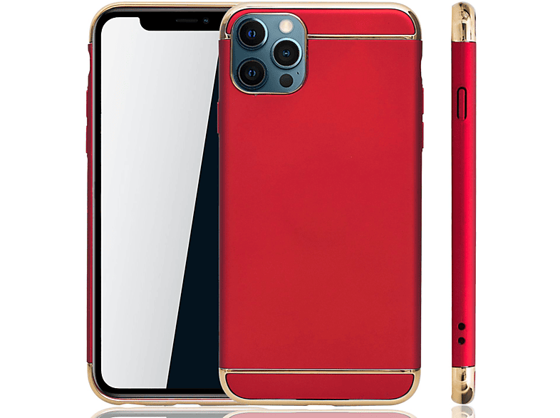 KÖNIG DESIGN Schutzhülle, Backcover, Apple, iPhone 12 Pro Max, Rot