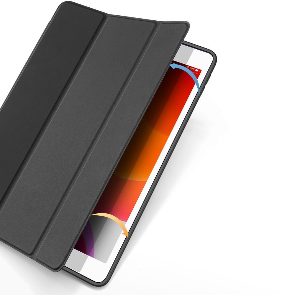 DUX 10.2 Apple Smart Bookcover DUCIS (7. Schwarz Kunstleder, Generation für 2019) Sleep iPad Tablethülle