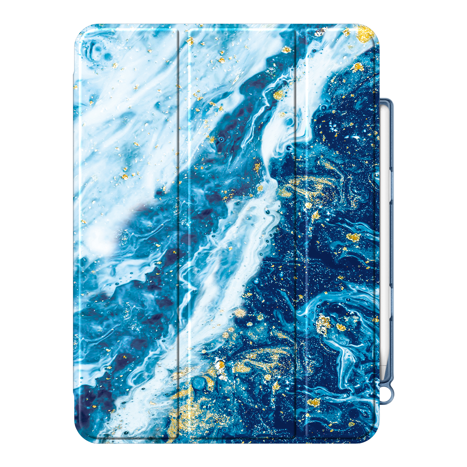 Meeresblau FINTIE 10.9 2020, Bookcover, iPad, Hülle, 4. Air Zoll Generation iPad