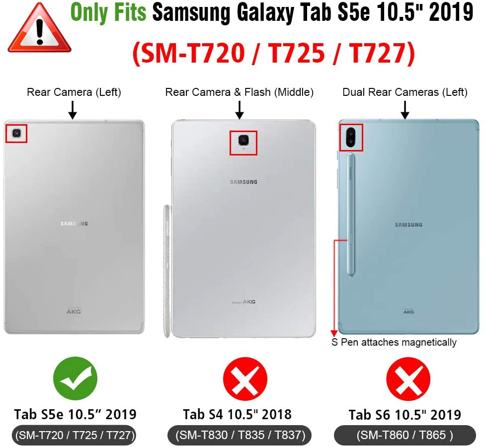10,5 S5e 2019, Samsung Indigoblau Zoll Hülle, Jeansoptik Tab Samsung, Galaxy Bookcover, SM-T720/T725 FINTIE