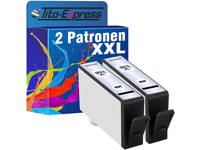 TITO-EXPRESS PLATINUMSERIE 2 Patronen ersetzt HP (T6M15AE) Black XL Tintenpatronen 903