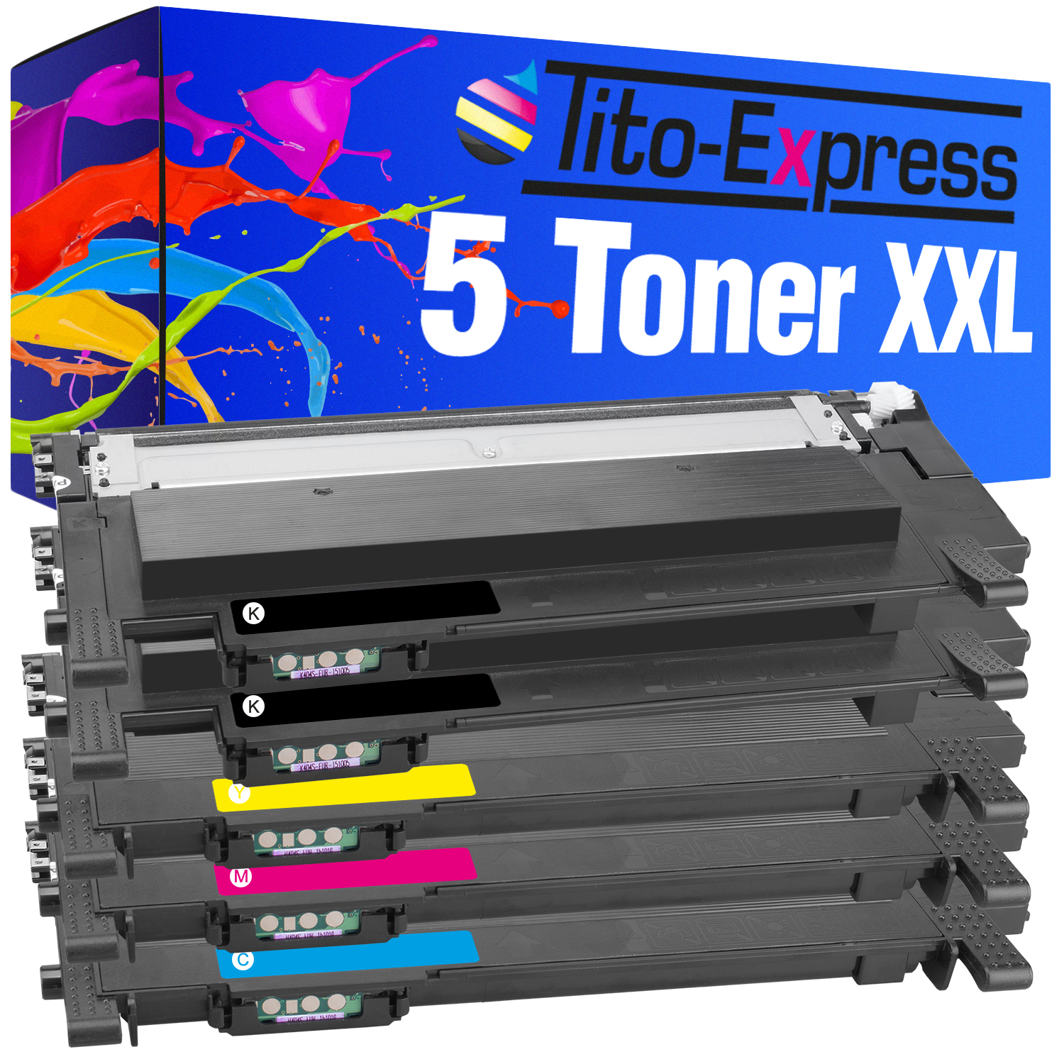 TITO-EXPRESS PLATINUMSERIE 5 Toner ersetzt CLT-404S yellow black, cyan, magenta, Samsung Toner (SU365A)