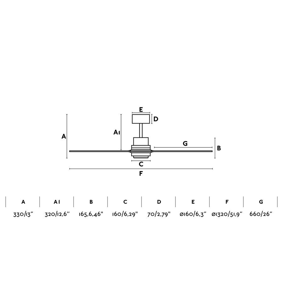 FARO Lantau Deckenventilator Kiefer / Pinie (65 Watt)