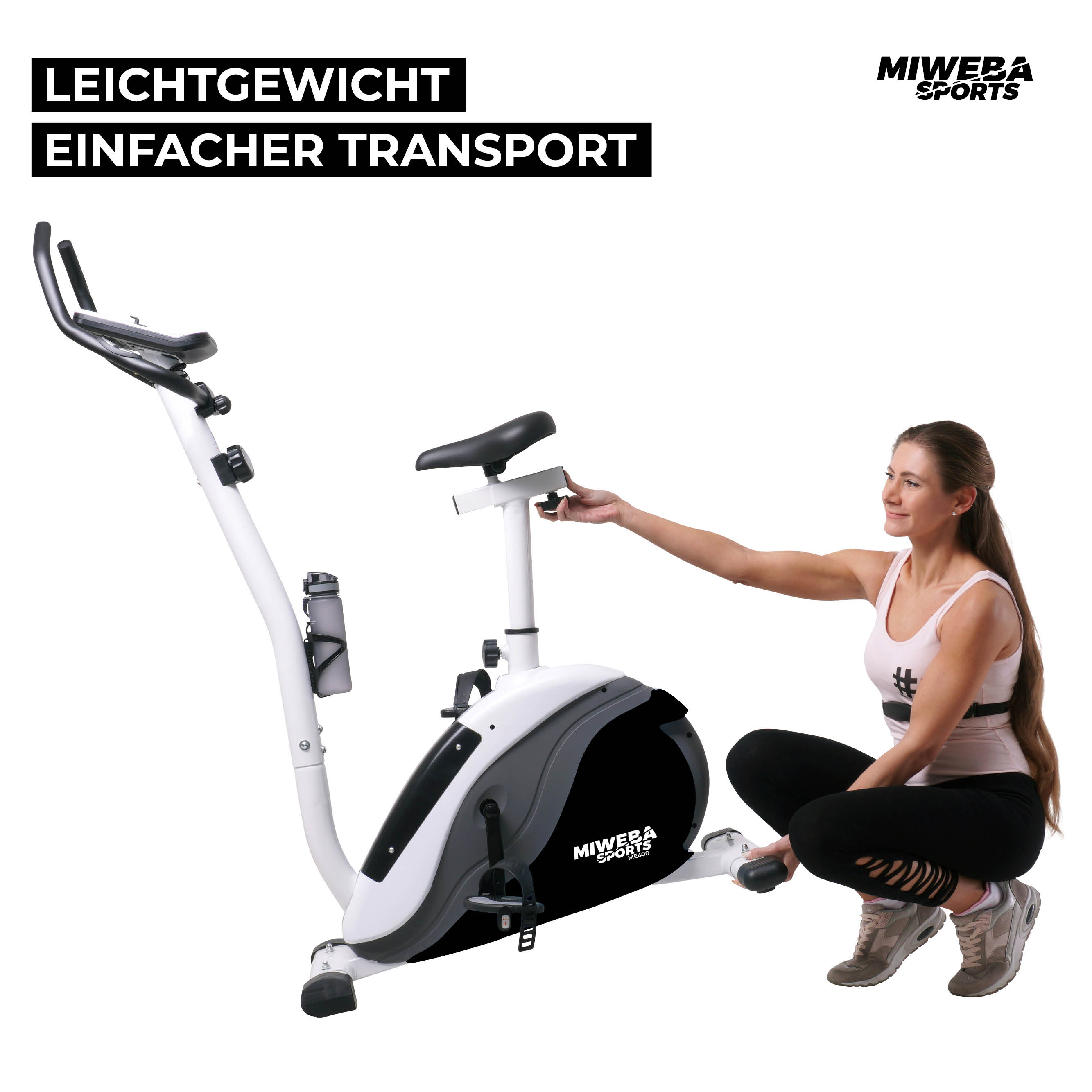 SPORTS weiß ME400 schwarz MIWEBA Heimtrainer Ergometer,