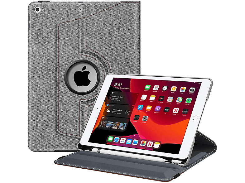 FINTIE Hülle, Bookcover, Apple, iPad 10.2 Zoll (8. und 7 Generation, Modell 2020 / 2019), Denim grau