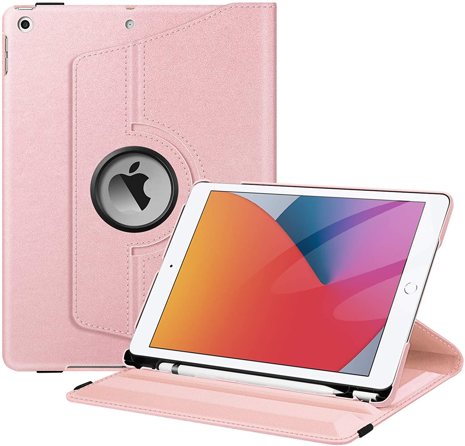 Hülle, Roségold Apple, 2020 Zoll / FINTIE Bookcover, und Modell 10.2 Generation, (8. 7 iPad 2019),