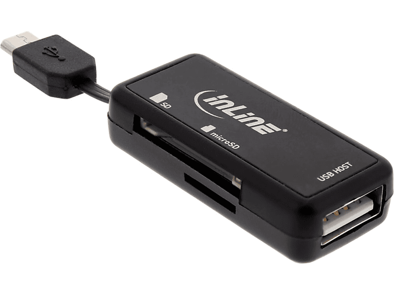 INLINE InLine® OTG Card Reader microSD, 2 USB Dual mehrfarbig Flex, OTG, USB und mit und für SD