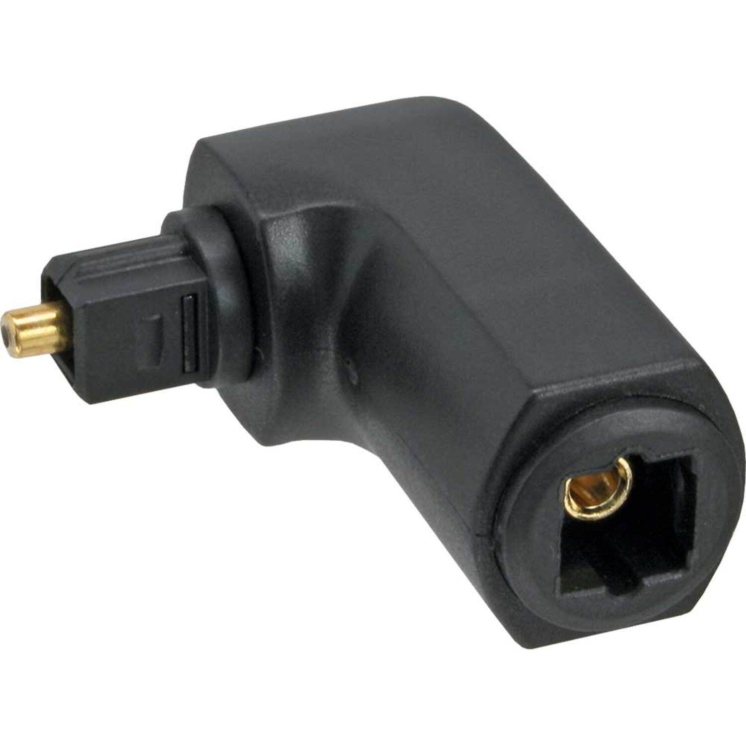 INLINE InLine® OPTO schwarz 90° / Audio Toslink gewinkelt Adapter, Toslink, Stecker, Buchse