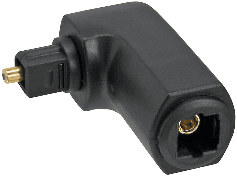 INLINE InLine® OPTO Audio Adapter, Toslink Buchse / Stecker, 90° gewinkelt Toslink, schwarz