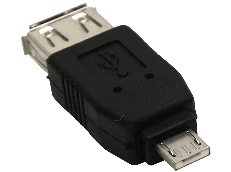 A Micro-USB USB Buchse Adapter, InLine® Adapter schwarz USB Stecker INLINE Adapter, 2.0 Micro-A an /