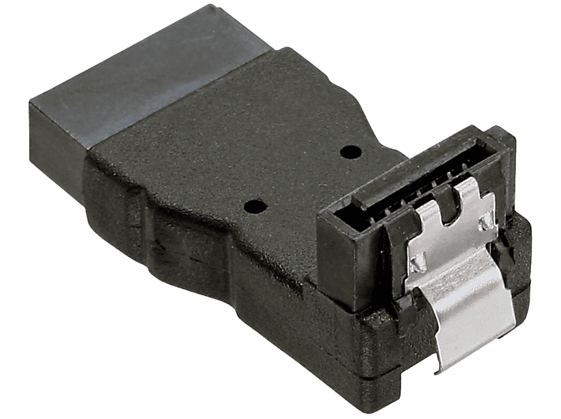 INLINE InLine® SATA Adapter Stecker / Buchse, gewinkelt nach unten / zu / SATA zu eSATA / micro SATA, schwarz