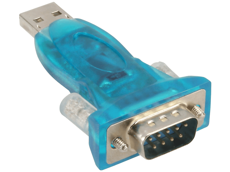 INLINE InLine® USB zu Seriell Adapter, Stecker A an 9pol Sub D Stecker, mit USB -<gt/> Seriell / Parallel, blau
