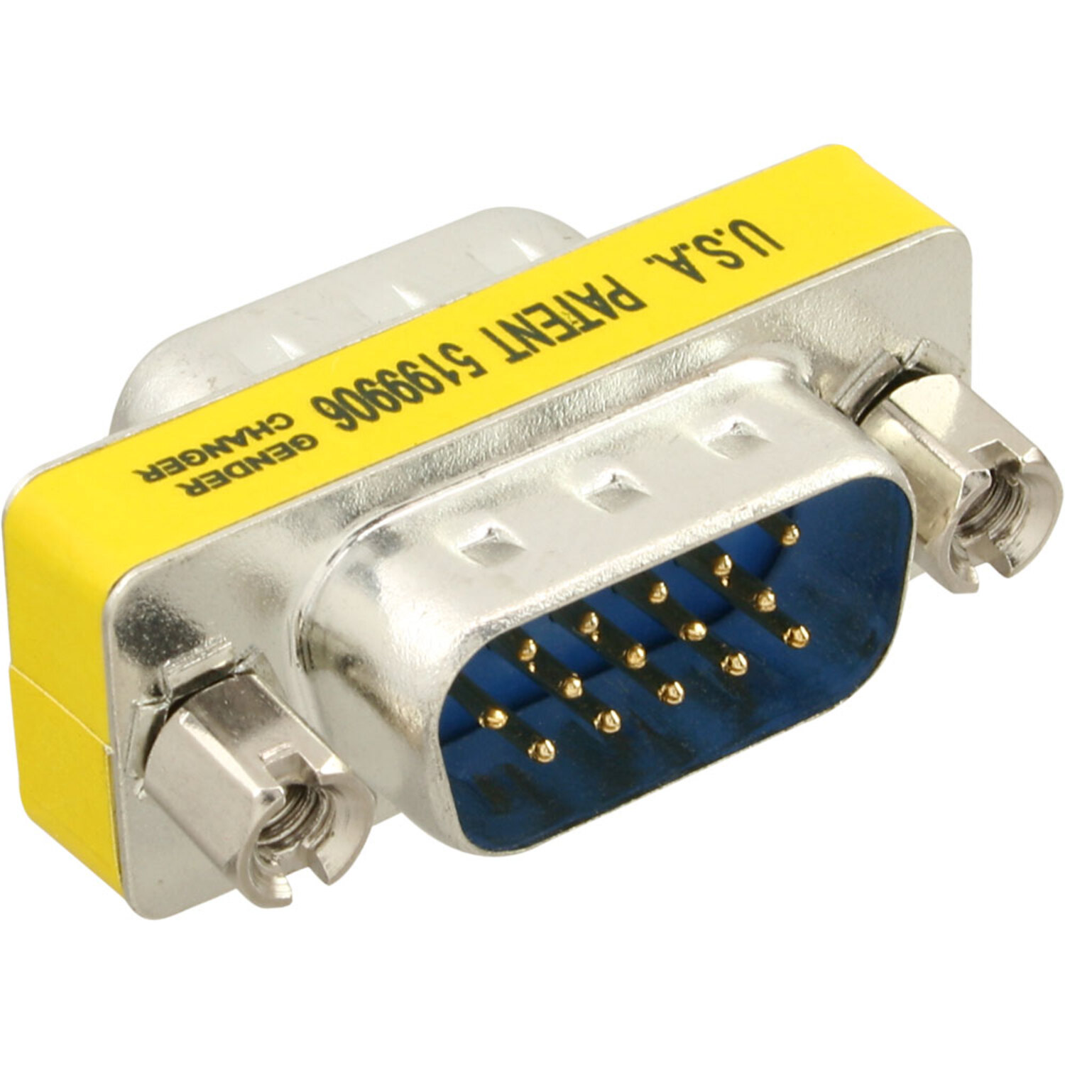 15pol INLINE grau VGA Mini-Gender-Changer, Adapter Stecker HD VGA, (VGA), / InLine® /